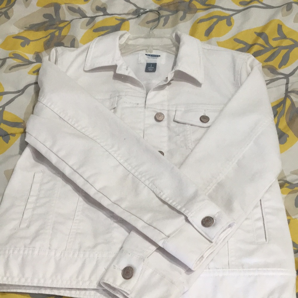 Old navy white denim jacket size small